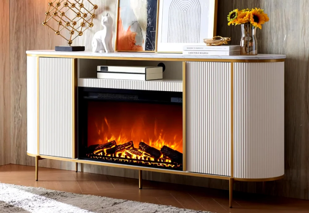 modern electric fireplace tv stand